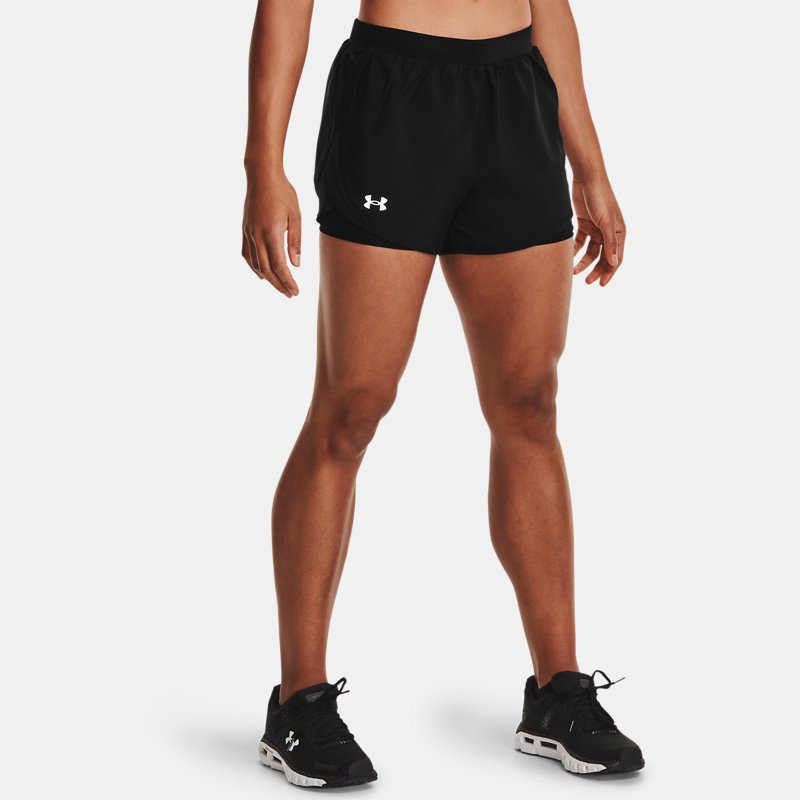 Pantalón corto Under Armour Fly-By 2.0 2-in-1 para mujer Negro / Negro / Reflectante XS
